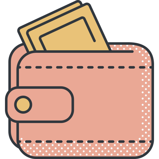 Wallet Detailed Offset Lineal color icon