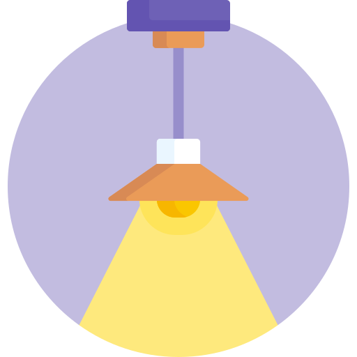 wisząca lampa Detailed Flat Circular Flat ikona