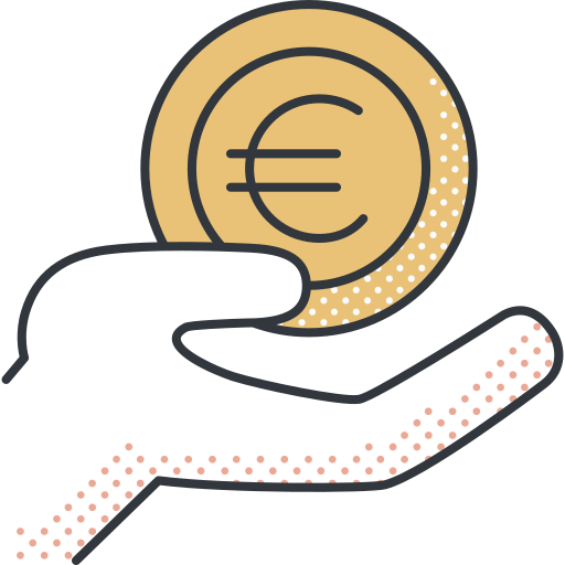Евро Detailed Offset Lineal color иконка