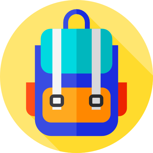 rucksack Flat Circular Flat icon