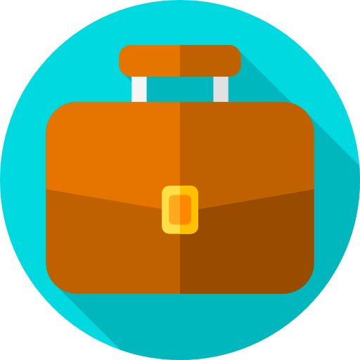 Briefcase Flat Circular Flat icon