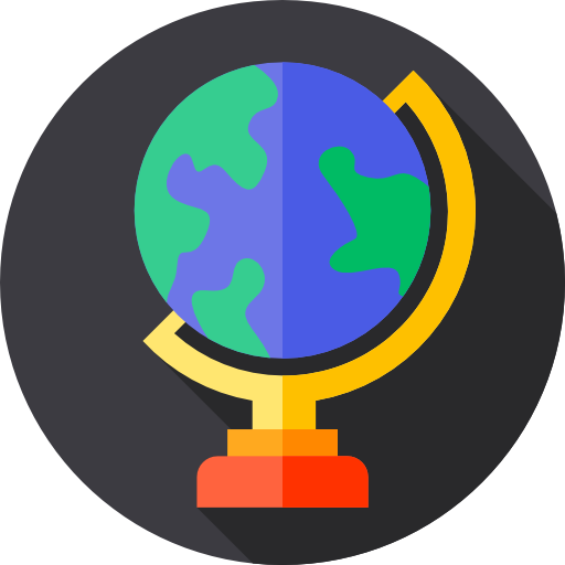 Globe Flat Circular Flat icon