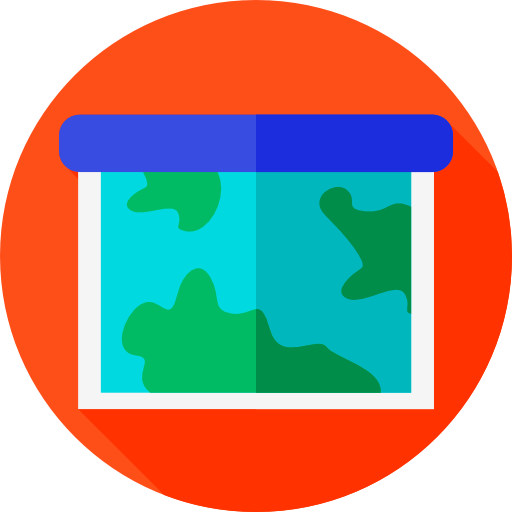 mapa Flat Circular Flat icono