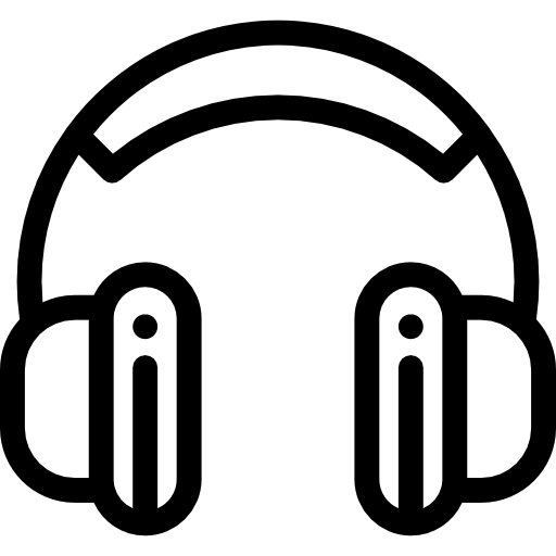 słuchawki Detailed Rounded Lineal ikona
