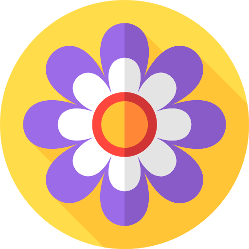fleur Flat Circular Flat Icône