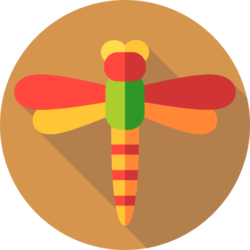 libélula Flat Circular Flat icono