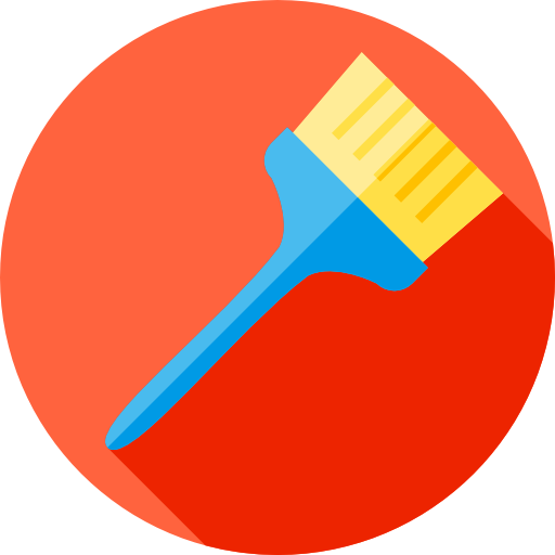 Brush Flat Circular Flat icon