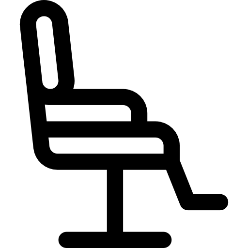 Hairdresser chair Basic Rounded Lineal icon