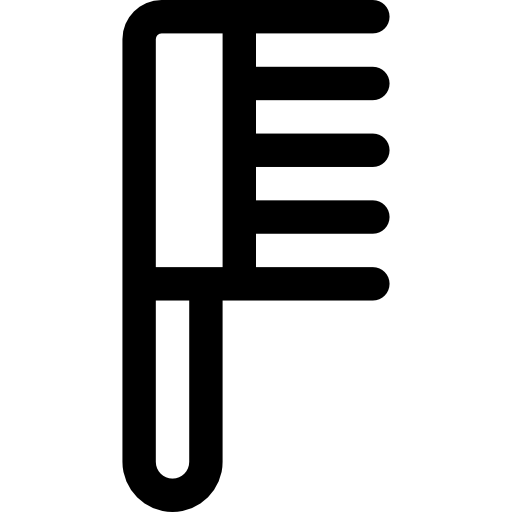 grzebień Basic Rounded Lineal ikona