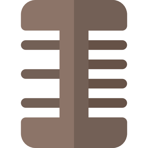 peine Basic Rounded Flat icono