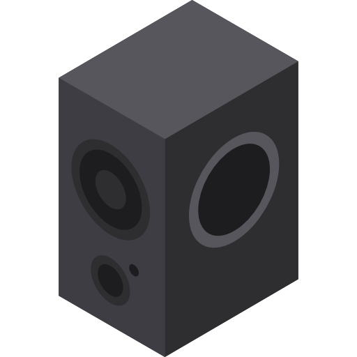 głośnik Isometric Flat ikona