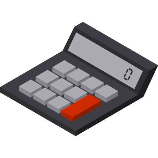 rekenmachine Isometric Flat icoon