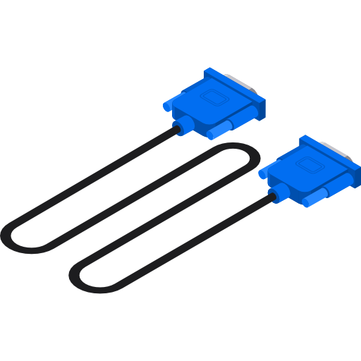 vga-кабель Isometric Flat иконка