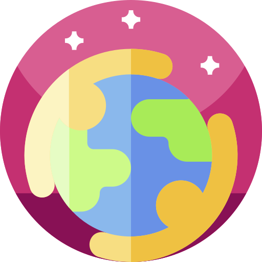 Fair trade Geometric Flat Circular Flat icon