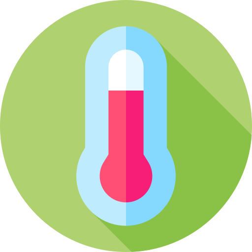temperatuur Flat Circular Flat icoon