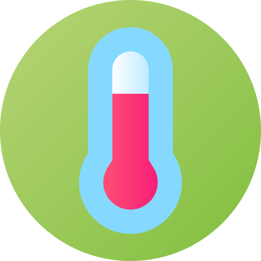 temperatuur Flat Circular Gradient icoon