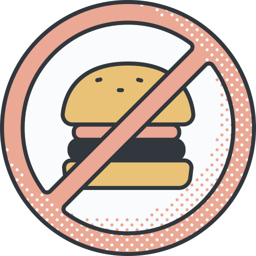 No junk food Detailed Offset Lineal color icon