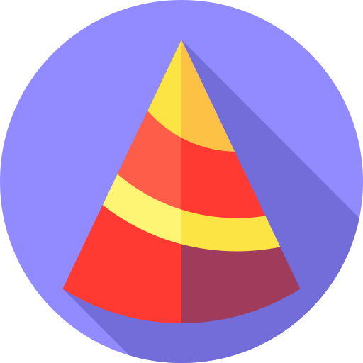 Party hat Flat Circular Flat icon