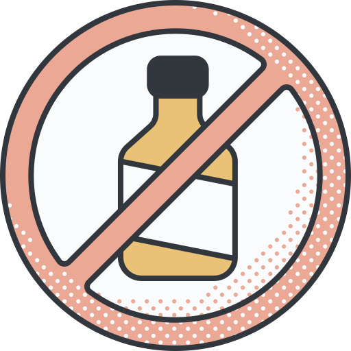 No alcohol Detailed Offset Lineal color icon