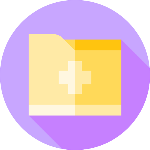 krankenakten Flat Circular Flat icon