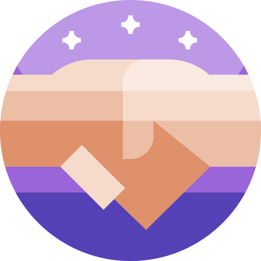 Handshake Geometric Flat Circular Flat icon