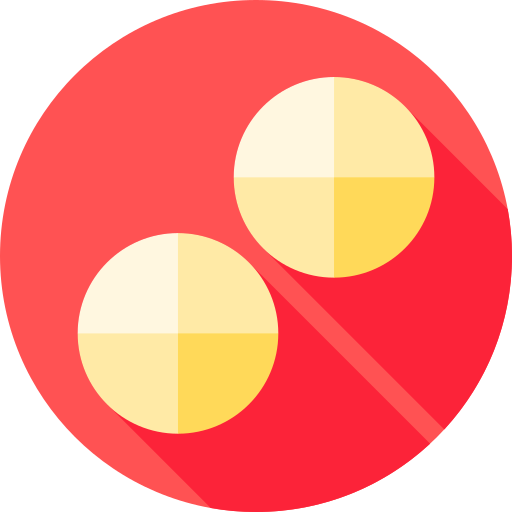 pastillas Flat Circular Flat icono