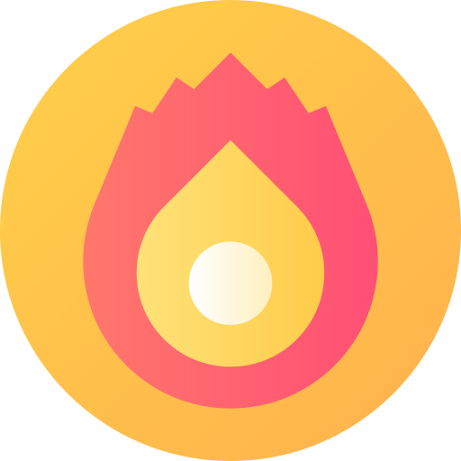 ciepło Flat Circular Gradient ikona
