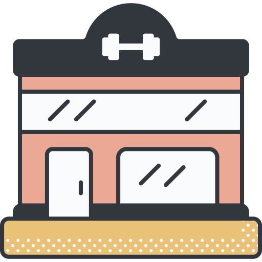 fitnessstudio Detailed Offset Lineal color icon