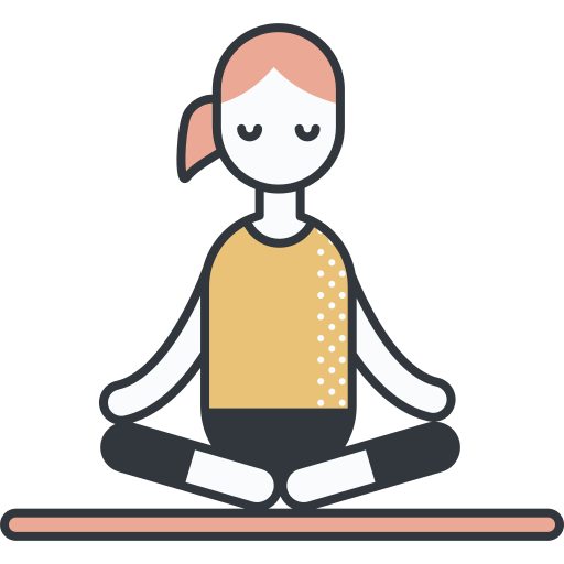 yoga Detailed Offset Lineal color icon