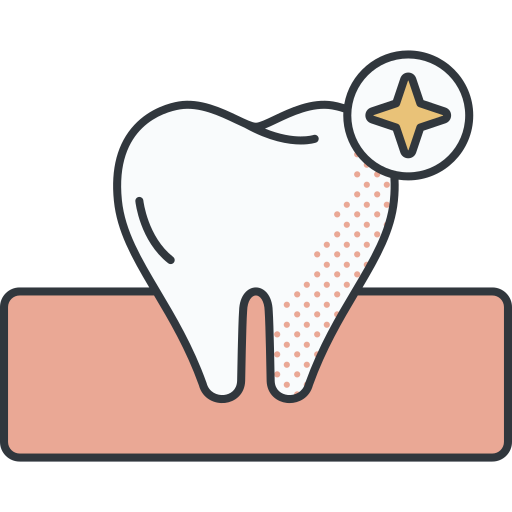 Tooth Detailed Offset Lineal color icon
