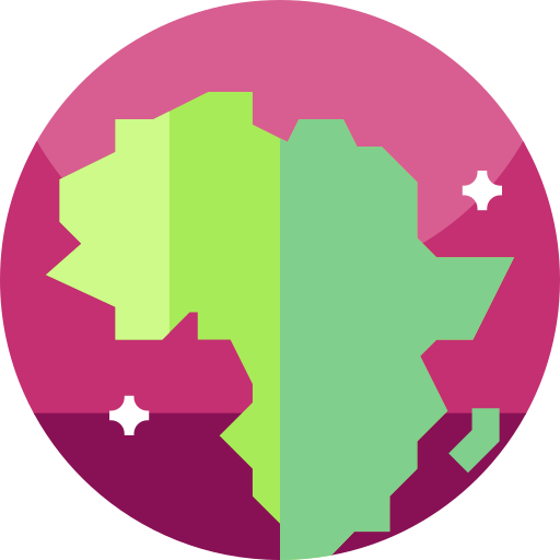 afrika Geometric Flat Circular Flat icon