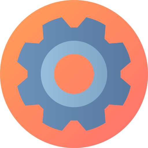 zahnrad Flat Circular Gradient icon