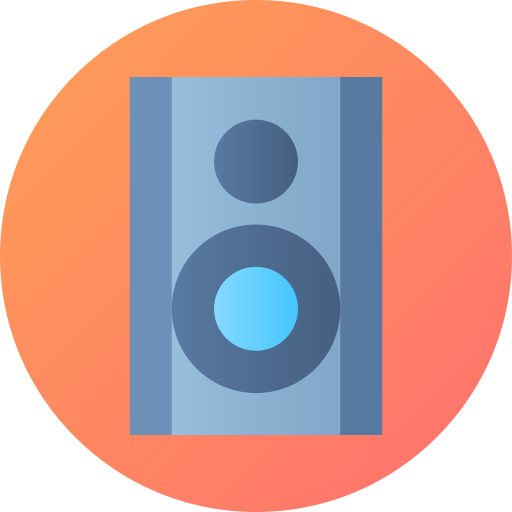 音 Flat Circular Gradient icon