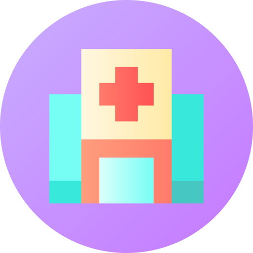 Hospital Flat Circular Gradient icon