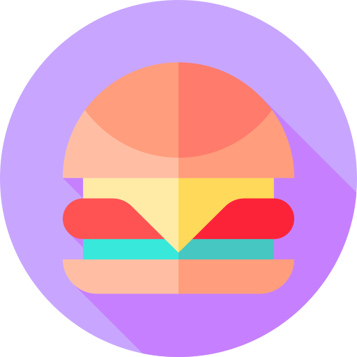 Junk food Flat Circular Flat icon
