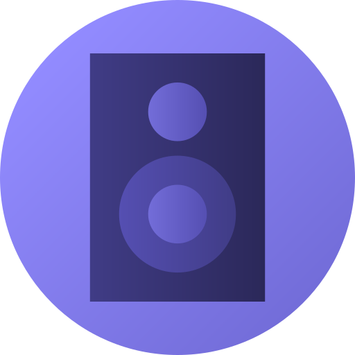 spreker Flat Circular Gradient icoon