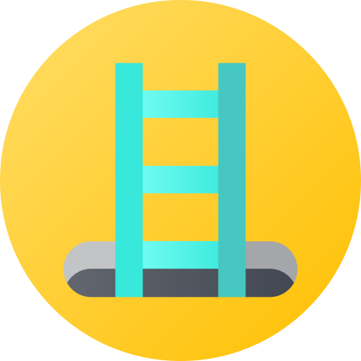 Ladder Flat Circular Gradient icon