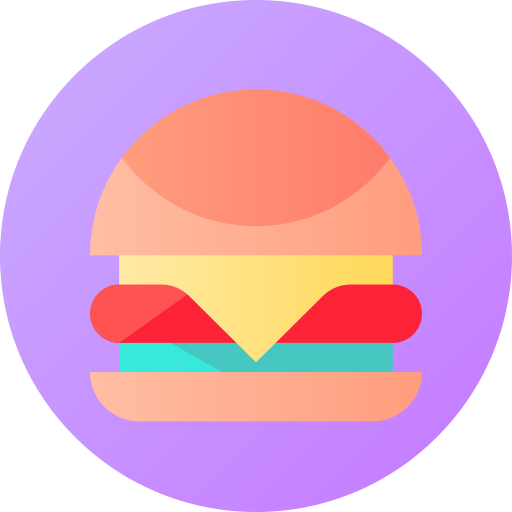 Вредная еда Flat Circular Gradient иконка