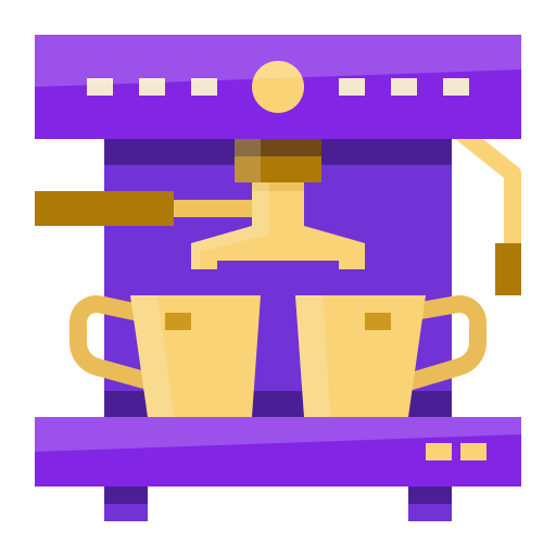 maquina de cafe Mangsaabguru Flat icono