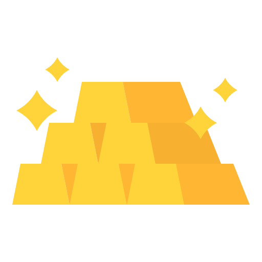 金のインゴット Iconixar Flat icon