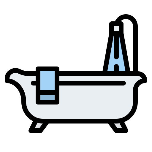 Bathtub cleaning Iconixar Lineal Color icon