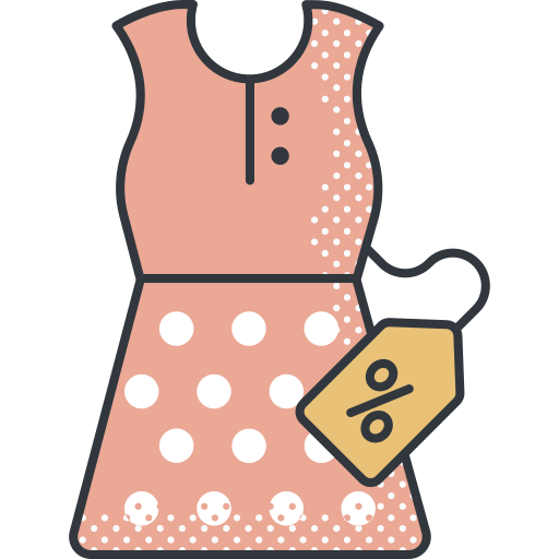 Dress Detailed Offset Lineal color icon