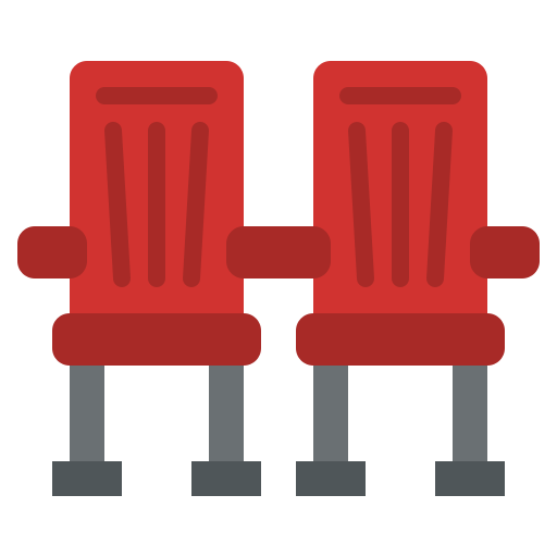 asientos de cine Iconixar Flat icono