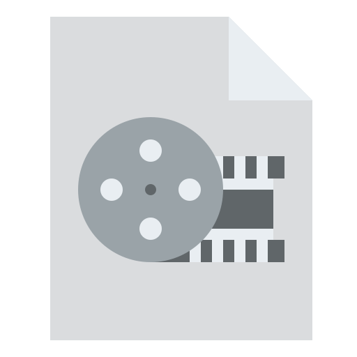 Movie file Iconixar Flat icon