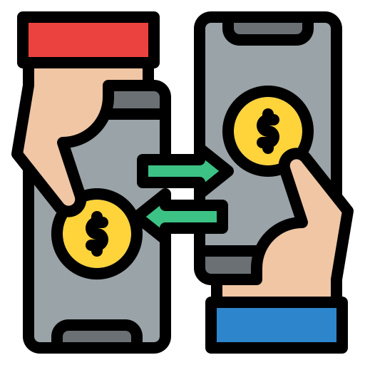 Money transaction Iconixar Lineal Color icon
