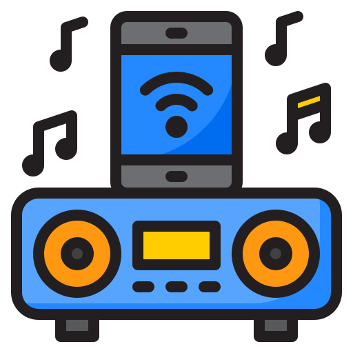 Music srip Lineal Color icon