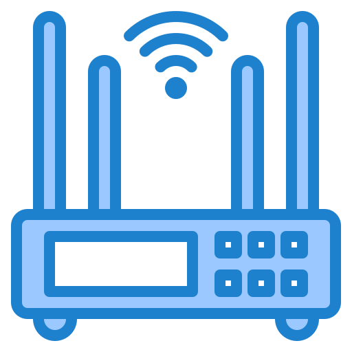draadloze router srip Blue icoon