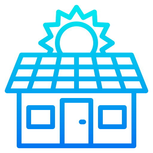energia solare srip Gradient icona