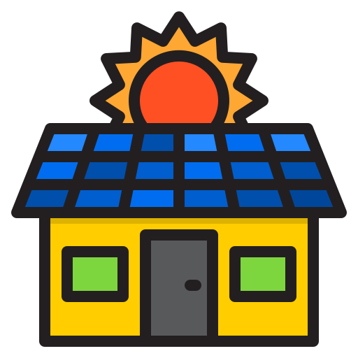 Solar energy srip Lineal Color icon