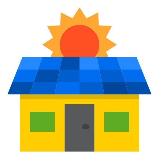 energía solar srip Flat icono